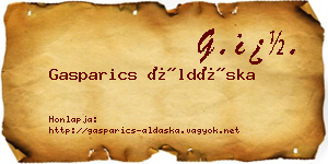 Gasparics Áldáska névjegykártya